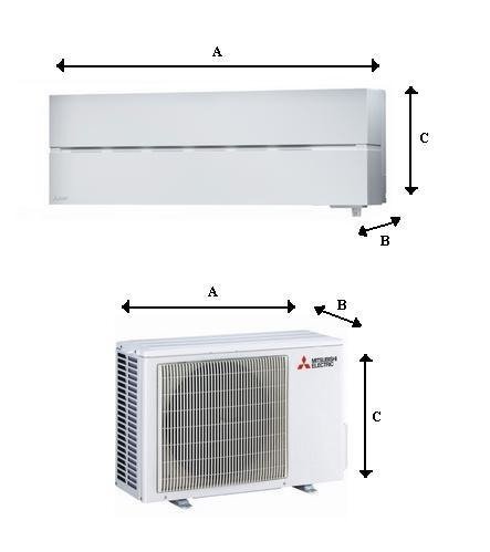 Air conditioner  MITSUBISHI Natural White Diamond 2,5kW