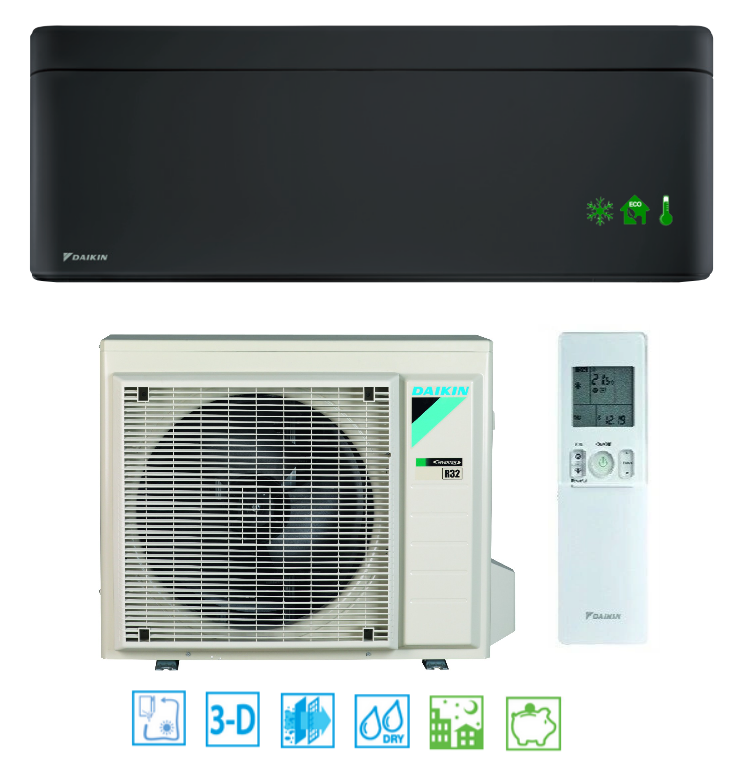 Wandklimaanlage DAIKIN STYLISH Black Mat 4,2kW