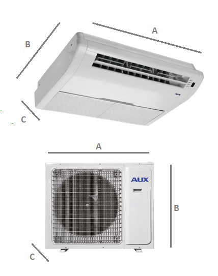 Klimatyzator przypodłogowo-sufitowy AUX 12,1kW