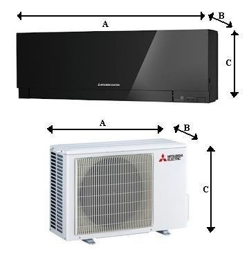 Wandklimaanlage MITSUBISHI Black Premium 2,5kW