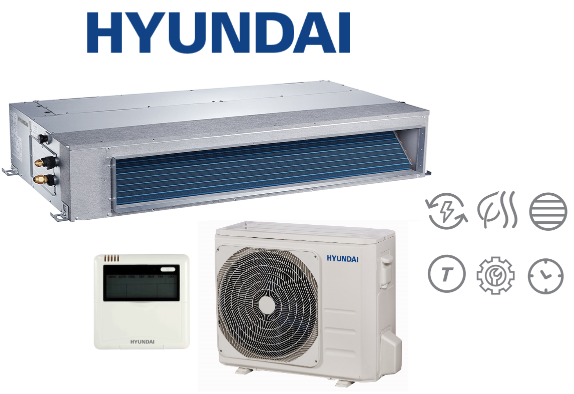 Hyundai 3.5 kW duct air conditioner R32 A++