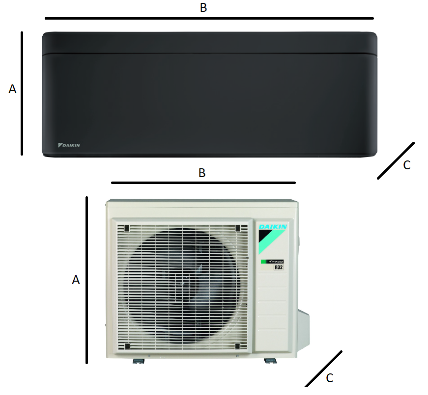 Wandklimaanlage DAIKIN STYLISH Black Mat 5.0kW