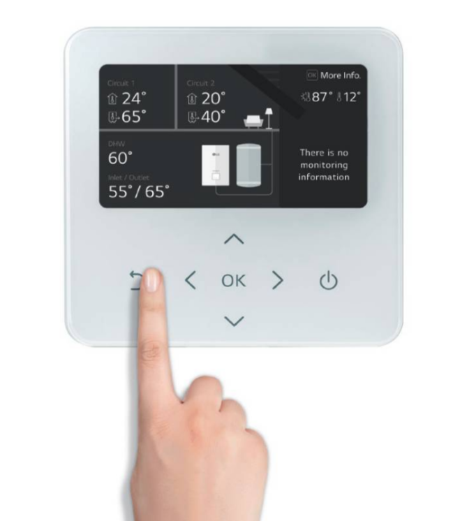 LG Hydrosplit IWT heat pump with an integrated 12kW 1F DHW tank