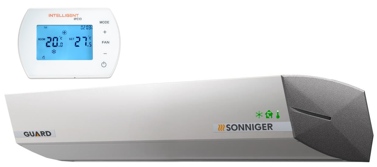 Kurtyna powietrzna zimna SONNIGER GUARD 100C + Panel sterujący INTELLIGENT Wi-Fi