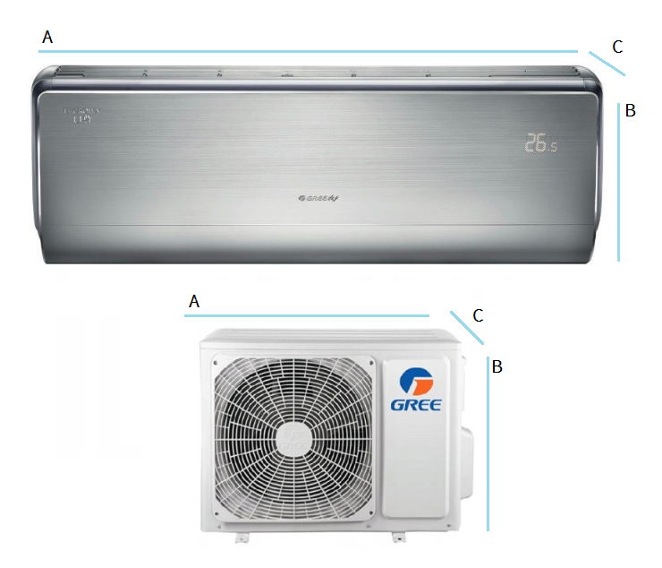 Wall air conditioner GREE U-CROWN SILVER 3,5kW R32