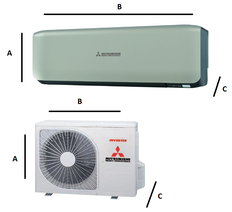 Wandklimaanlagen Mitsubishi Heavy Premium Design 2,5 kW