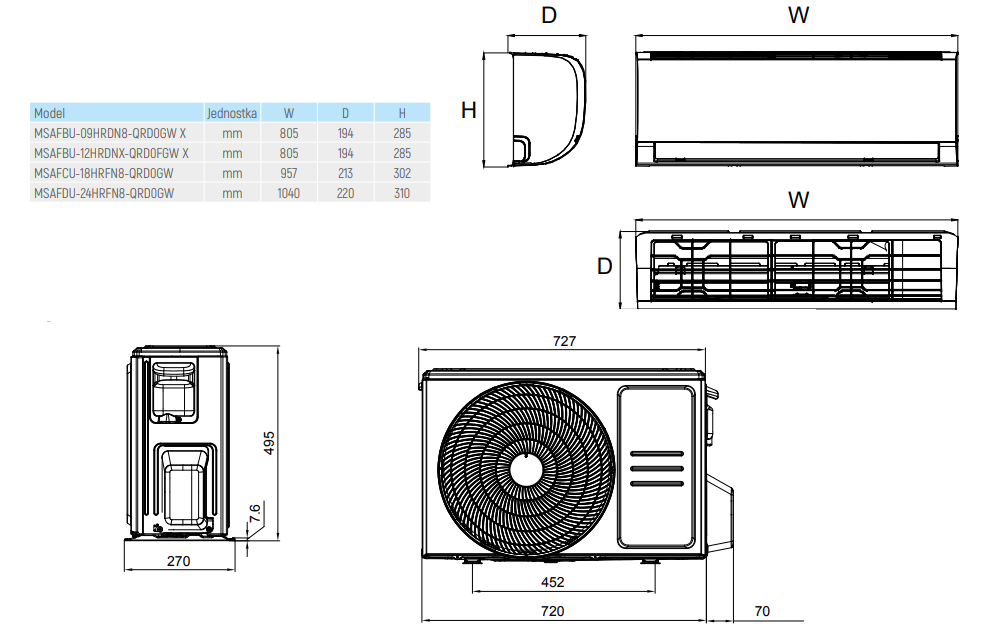 MDV Aroma 2.6kW wall-mounted air conditioner