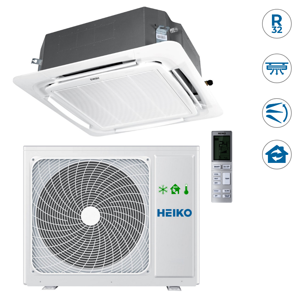 HEIKO 3.5kW cassette air conditioner with 4-way air flow