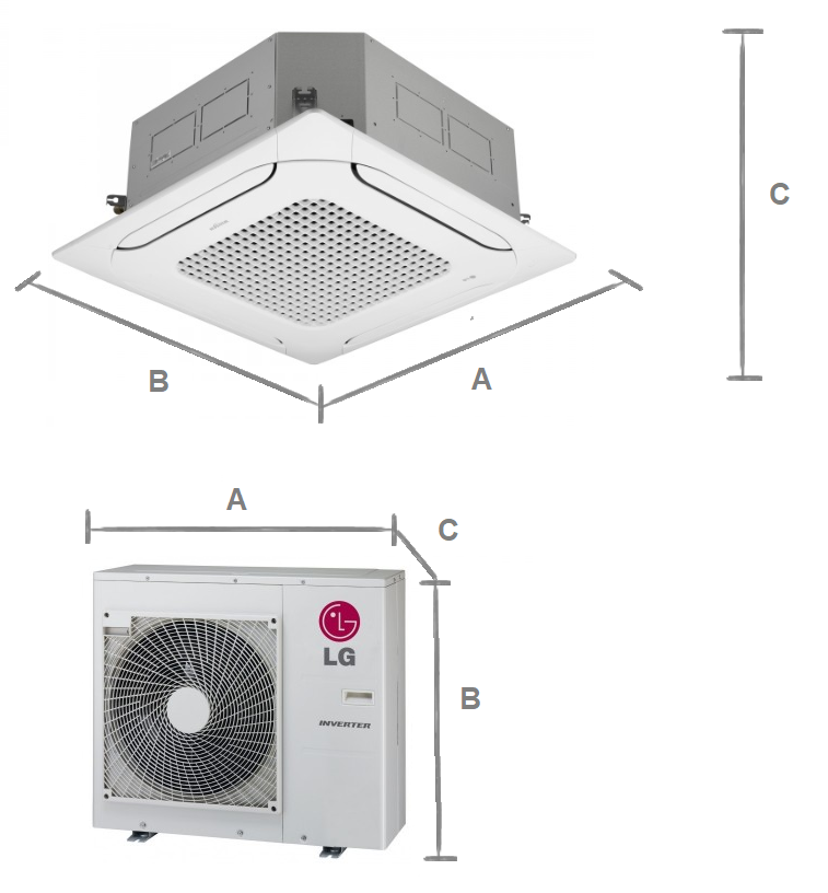 Cassete Klimaanlage LG H-INVERTER 8,0 kW R32