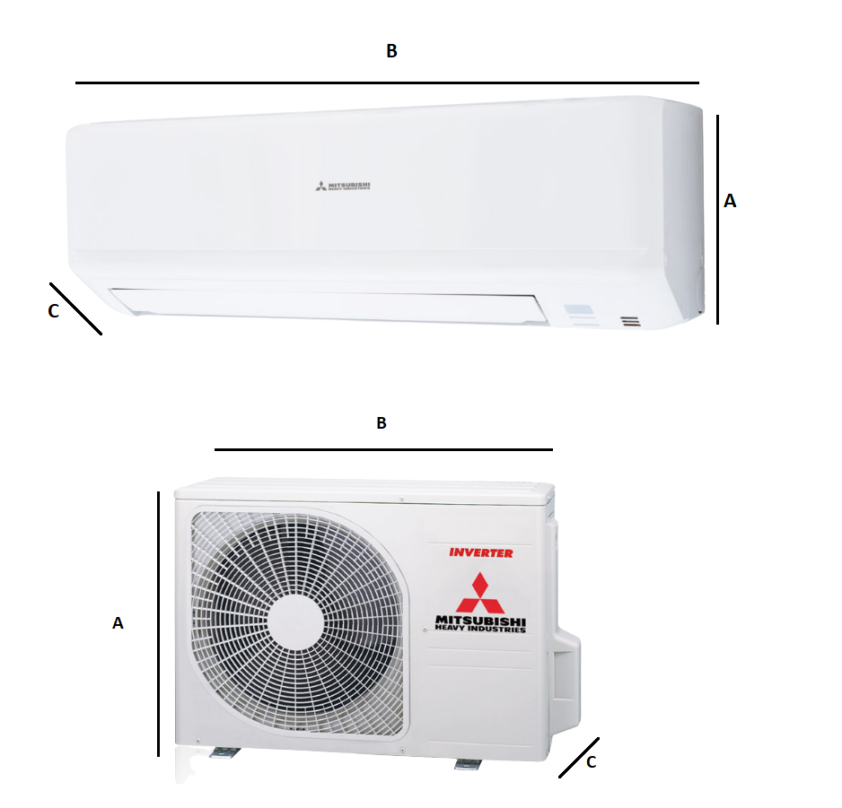 Wandklimaanlagen Mitsubishi Heavy Standard 4,5 kW