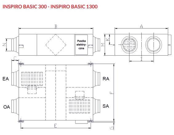 Reventon Rekuperator Serie INSPIRO BASIC 300 m³ / h