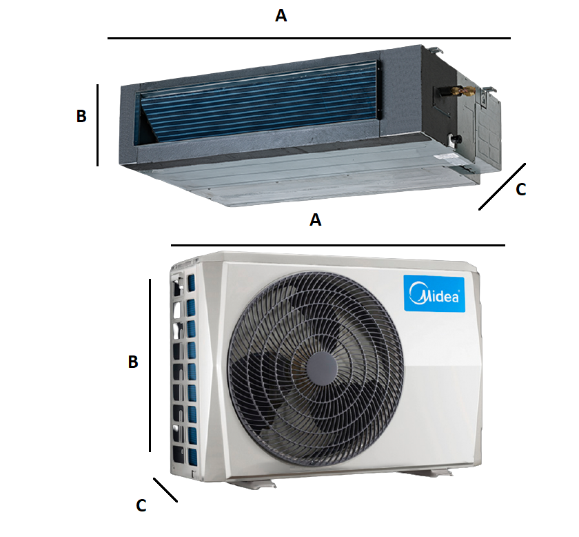 Kanalklimaanlage Midea 12,1 kW