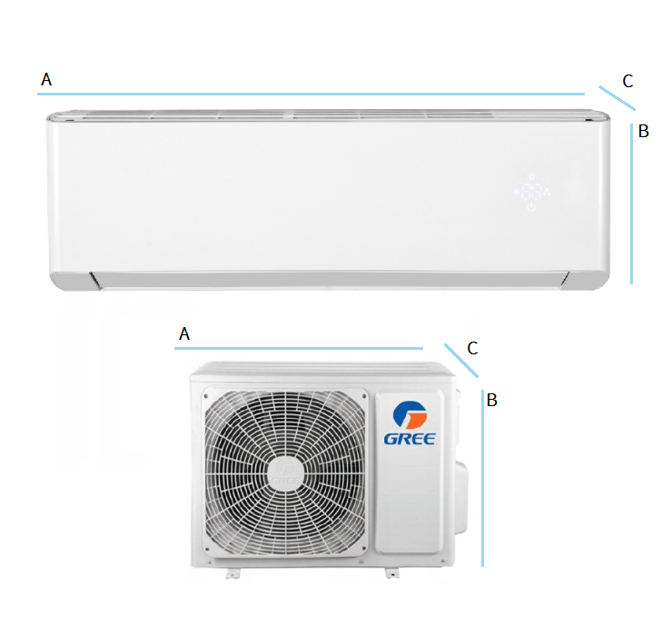Wall air conditioner  GREE Amber Standard WHITE 5,3kW