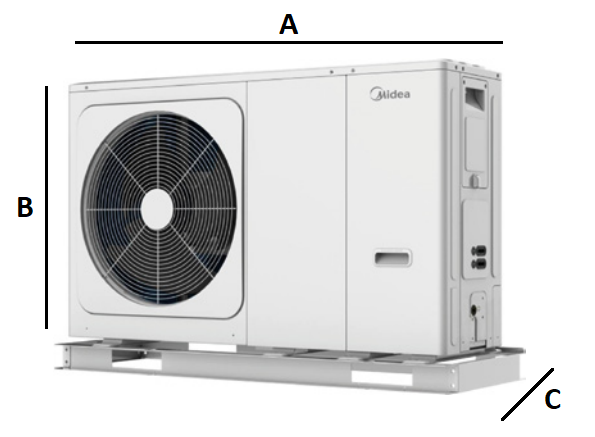 MIDEA M-THERMAL Monoblock-Wärmepumpe 6,4 kW 1F