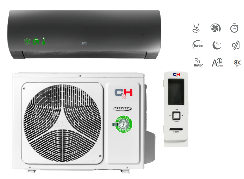 Wall air conditioner COOPER & HUNTER DAYTONA 7.0kW black