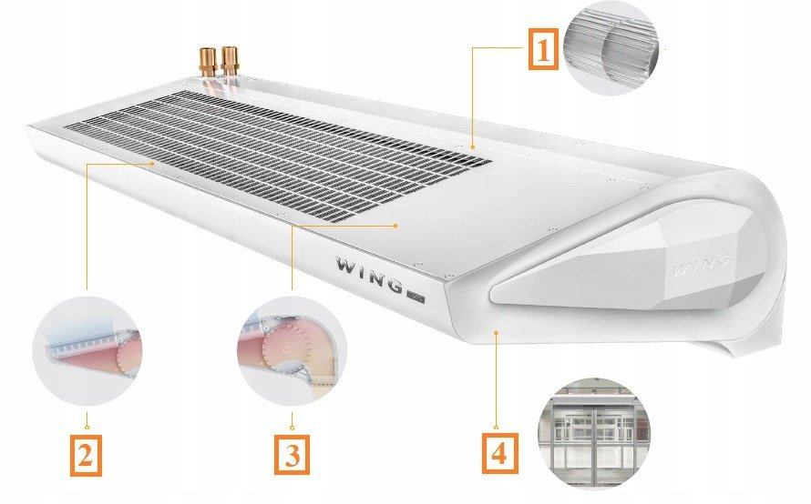 Kurtyna powietrzna elektryczna VTS WING E150EC 2w1