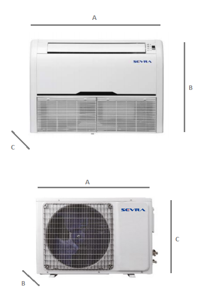 Klimatyzator przypodłogowo-sufitowy SEVRA 5,0kW
