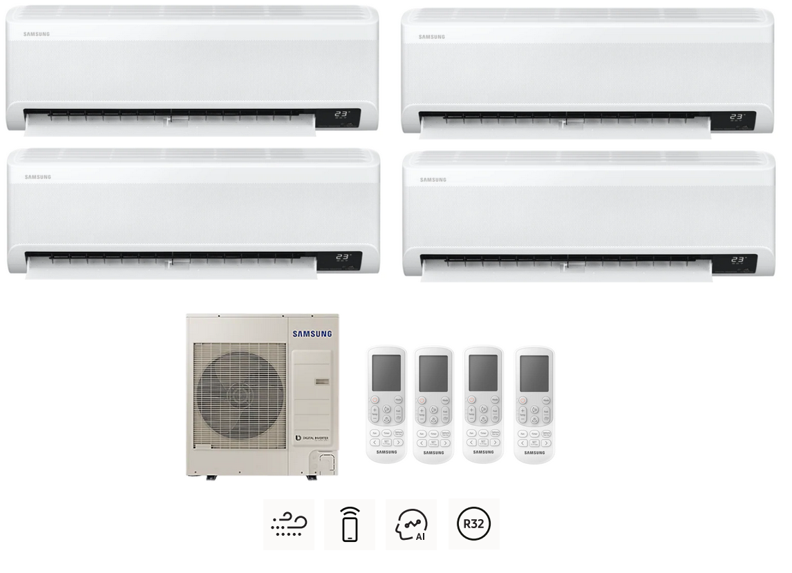 Multi-systems SAMSUNG Wind-Free Comfort 2x 2,0kW + 2x 2,5kW