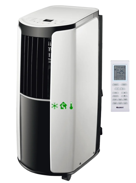 Klimatyzator przenośny Gree Shiny R290 2,9 kW czarno-biały