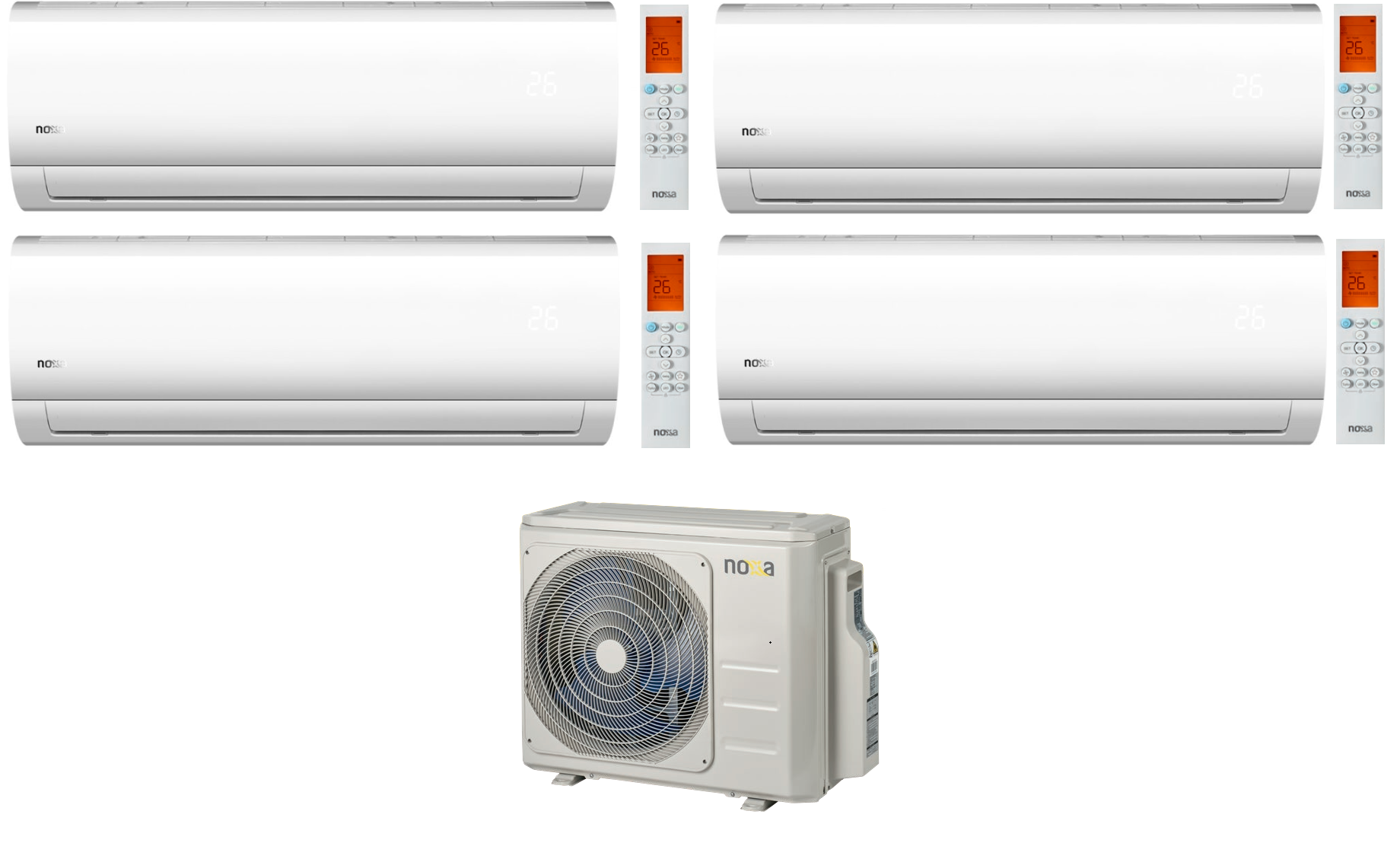 NOXA MULTI-Klimaanlage mit dem Modell LUCKY 4x 2,6 kW