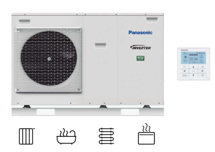 Panasonic Aquarea Wärmepumpe Monoblock WH-MDC09J3E5-SM 1F