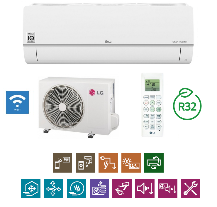 Wall air conditioning LG STANDARD PLUS 2,5kW PC09SQ + WiFi