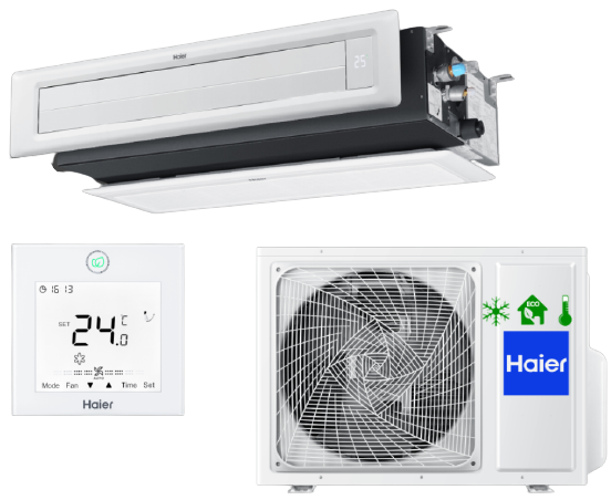Haier Slim DUCT Duct Air Conditioner with low pressure of 5,0 kW