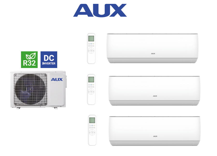 Multi-systems AUX J-SMART 2x 2,0kW + 5,2 kW