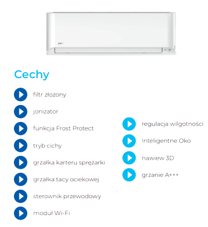 Air conditioner ścienny MDV Oasis 2.6kW ZOP-09N8-A1