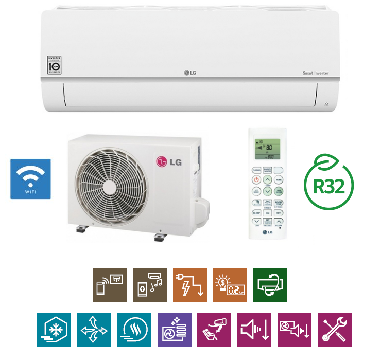Wall air conditioning LG STANDARD PLUS 3,5kW PC12SQ + WiFi.