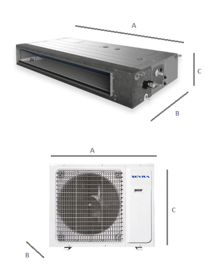 Klimatyzator przypodłogowo-sufitowy SEVRA 10,5kW