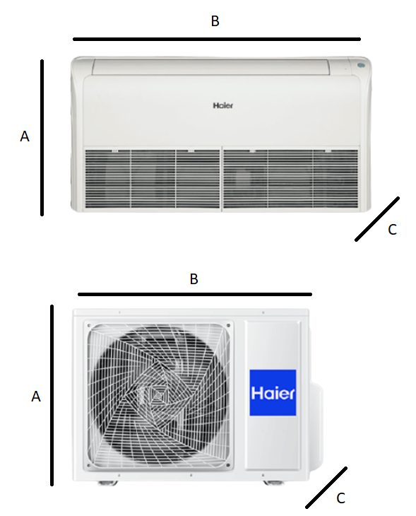 Haier Cabrio Decken-Bodenklimaanlage 9,5 kW