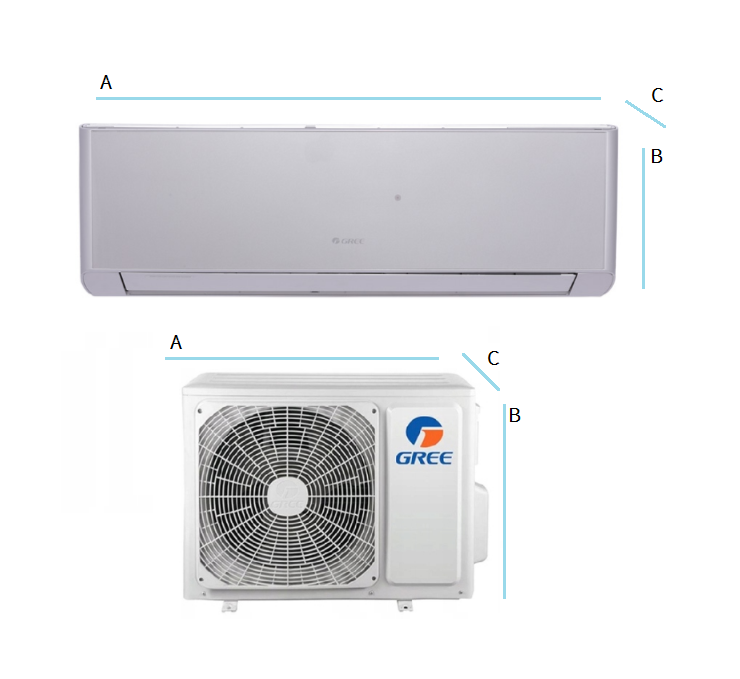 Wall air conditioner GREE Amber Standard SILVER 5,3kW