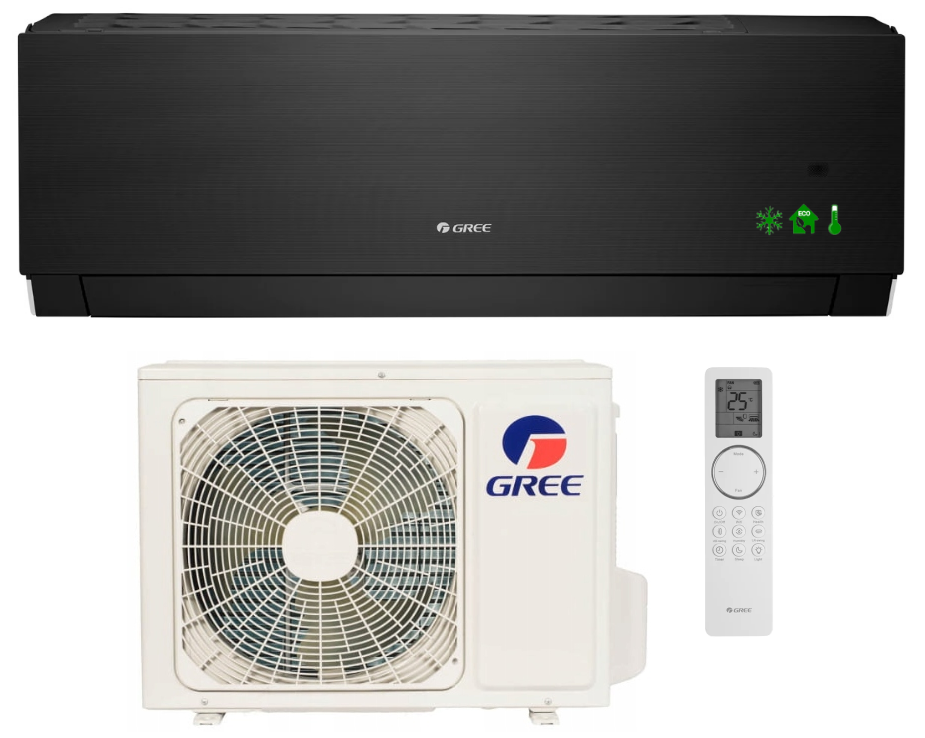 GREE Clivia Satin Black 7,1 kW CL24SB wall air conditioner New