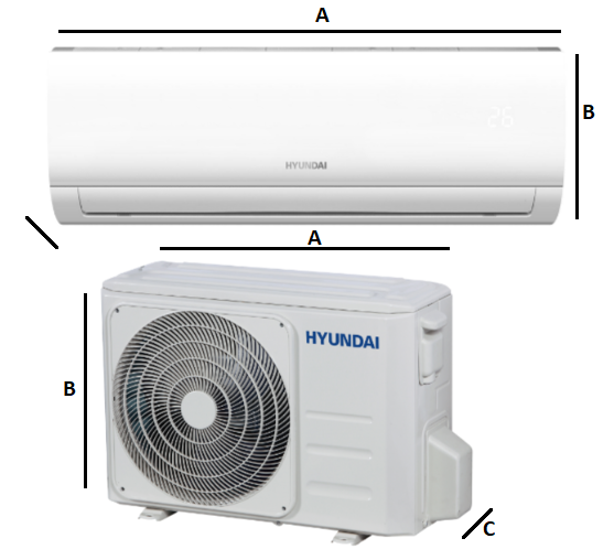 Wall-mounted HYUNDAI Revolution 2.6kW air conditioner