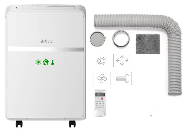 ANDE Cube 3.5kW portable air conditioner with heating function