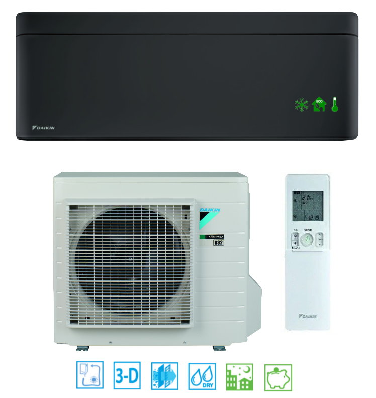 Wall air conditioner DAIKIN STYLISH Black Mat 2.5kW