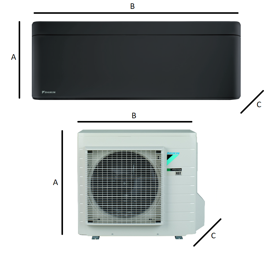 Wall air conditioner DAIKIN STYLISH Black Mat 2.5kW