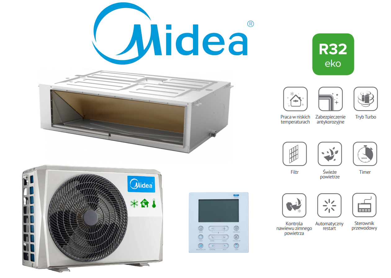 Kanalklimaanlage Midea 3,5 kW