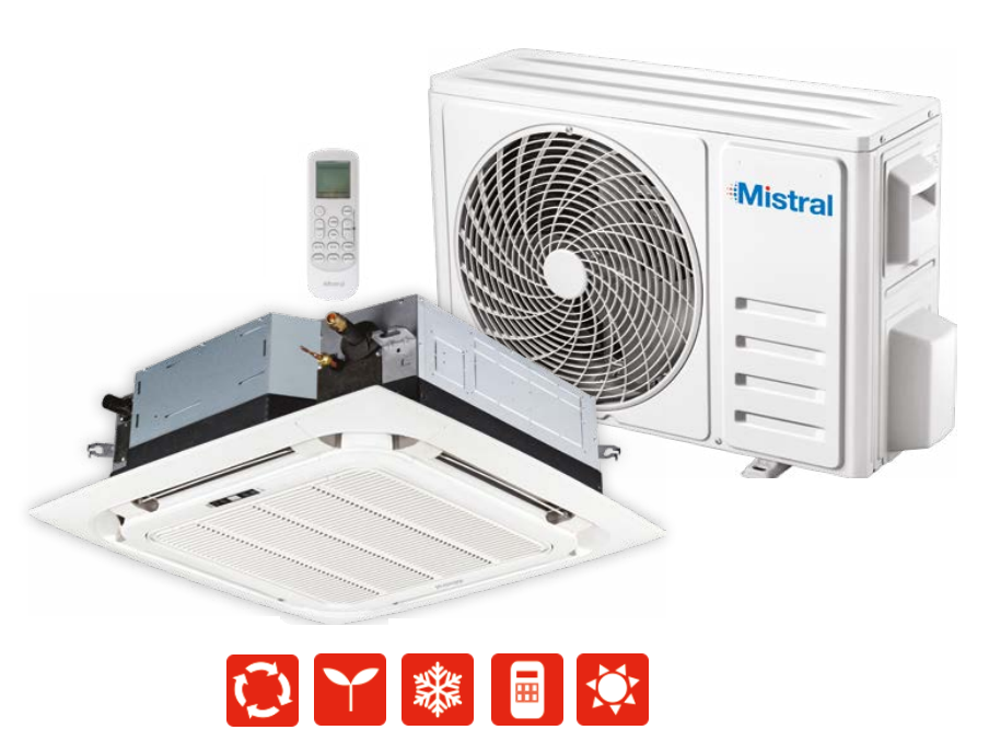 Cassette air conditioner Mistral 7,0 kW MIS-24CHRH/DV