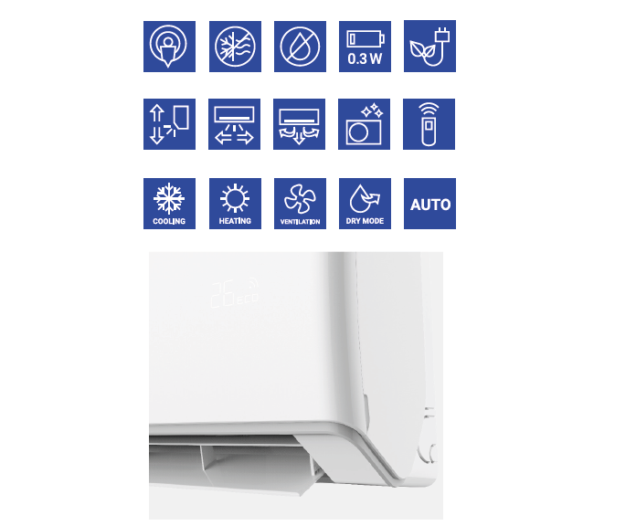 Wandklimaanlagen AUX HALO AUX-12HA 3,6kW