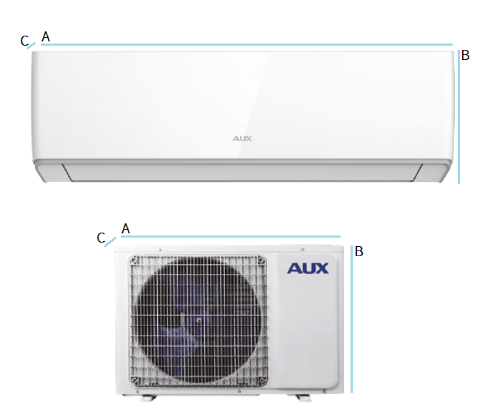 Wandklimaanlagen AUX HALO AUX-12HA 3,6kW