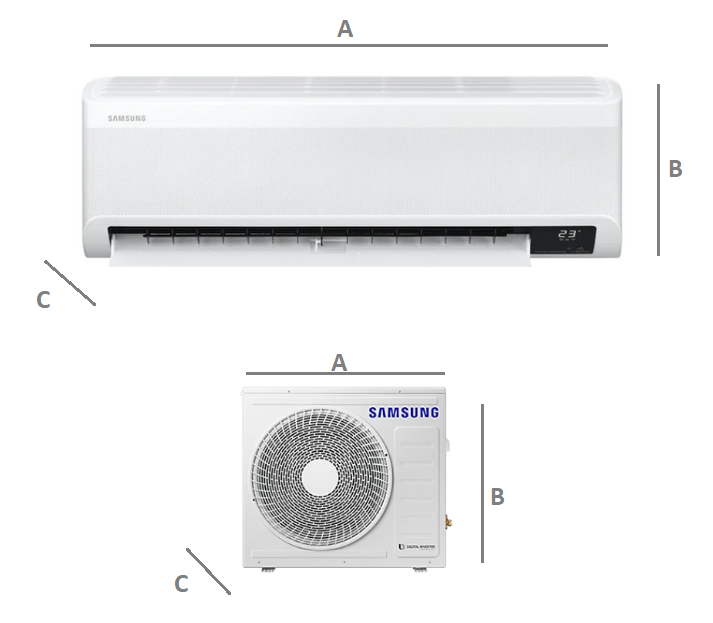 Zestaw multi SAMSUNG Wind-Free Elite 3x 2,0kW