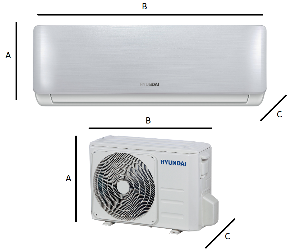 Wall Air Conditioner Hyundai ELITE SILVER 2,6 kW