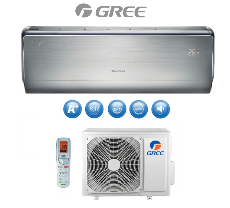 Wall air conditioner GREE U-CROWN SILVER 2,7kW R32