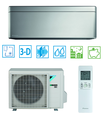 Wandklimaanlage DAIKIN SILBER STYLISH 3,4kW