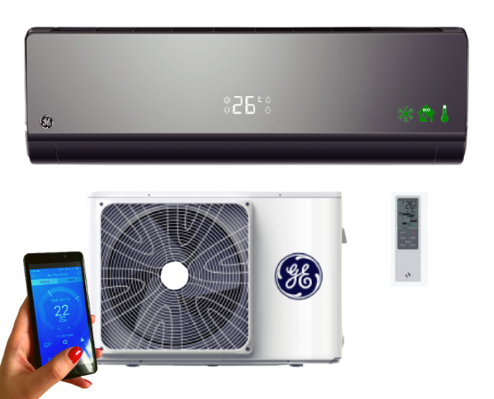 Wandklimaanlage GE-APPLIANCES FUTURE schwarz 3.6kW WiFi