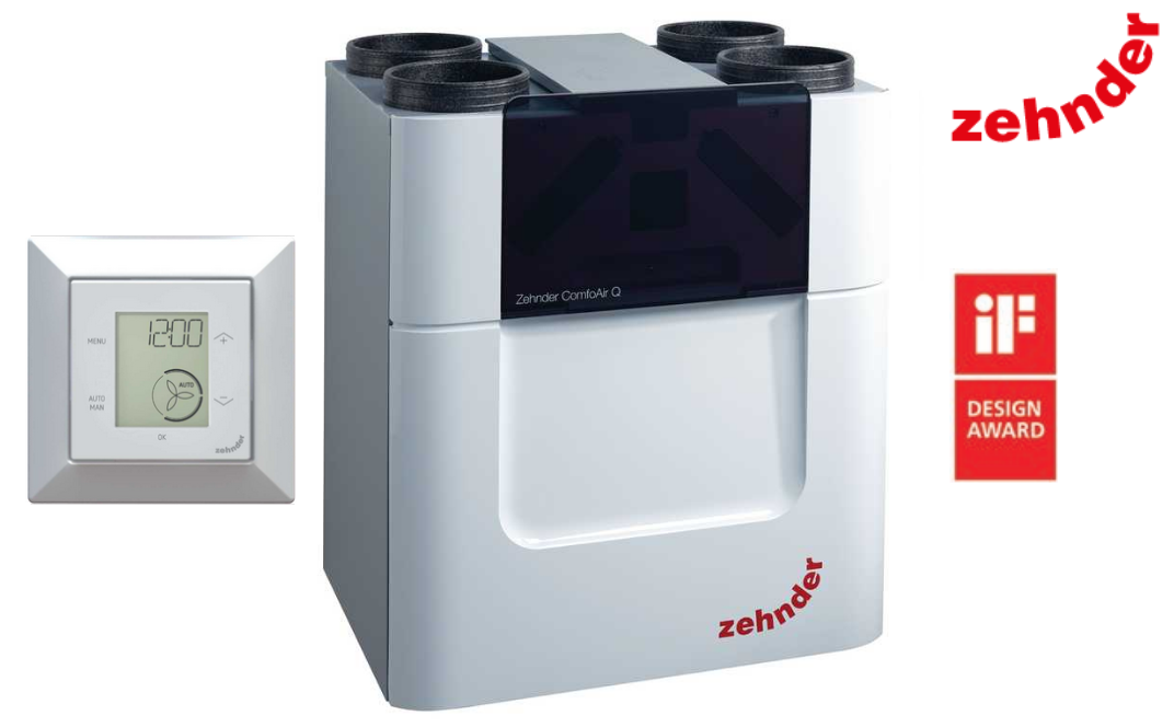 Zehnder ComfoAir Q600 ST recuperator, left version