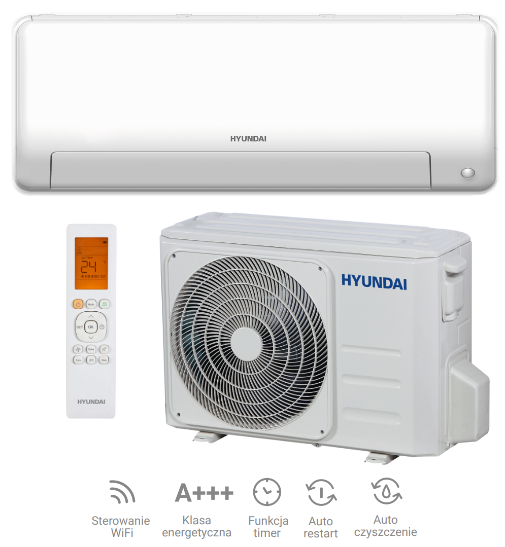 Wall Air Conditioner Hyundai SMART EASY PRO 7,0 kW new!