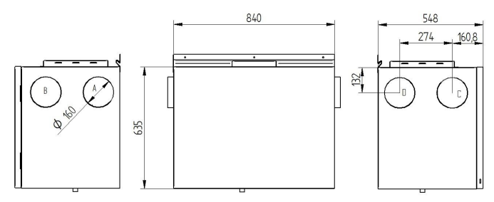 WANAS CLASSIC 355 H_XF Rekuperator